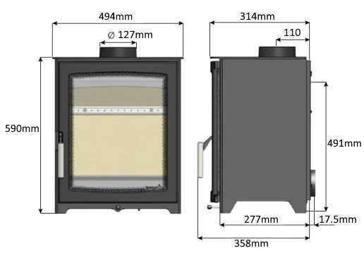 Aspect 5 Compact Eco – Hunter Stoves - Camden Fires