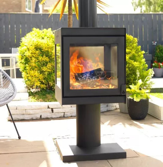 Firebloom Fresco Pedestal Stove with flue - Camden Fires