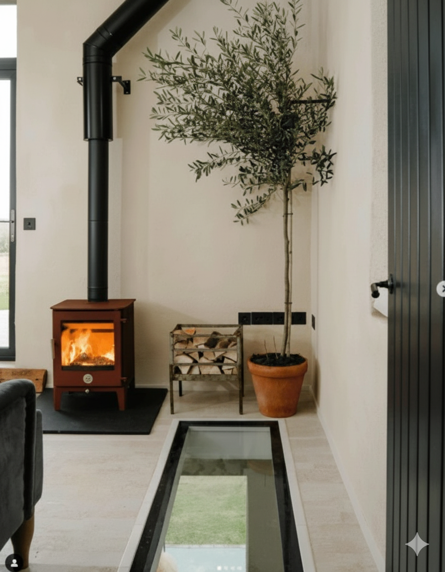 Chilli Penguin Wood Stove 3-6 kW The Stock Cube | Flue 125mm Top