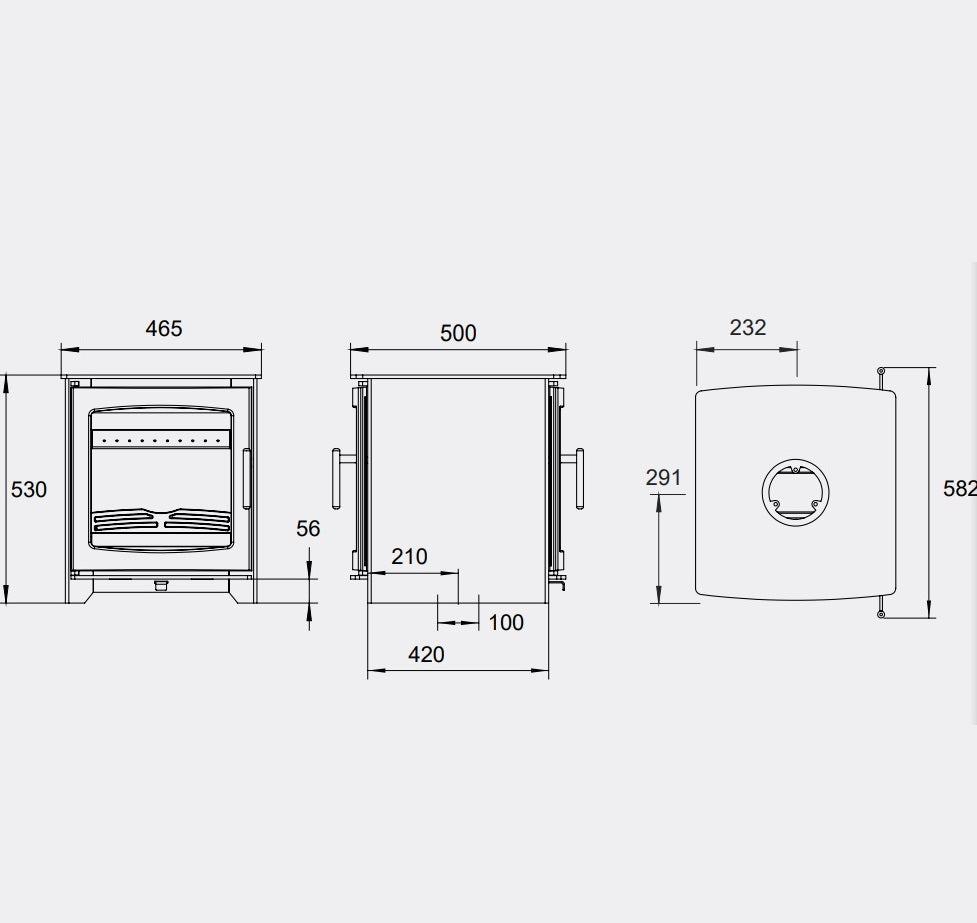 Henley Hazelwood 6.5kw Double Sided Wood Burning Stove Eco