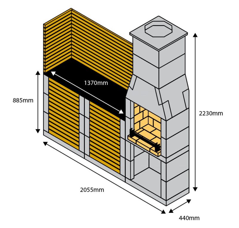 The Hale Outdoor Fireplace Kitchen Package - Camden Fires