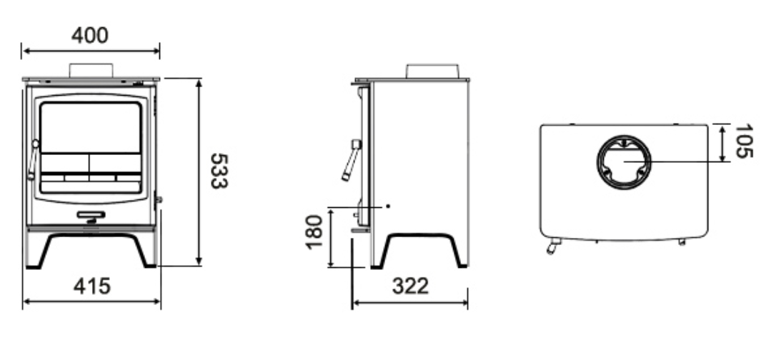 Cast Tec Horizon 5 Eco Multi Fuel Defra Approved Eco Stove
