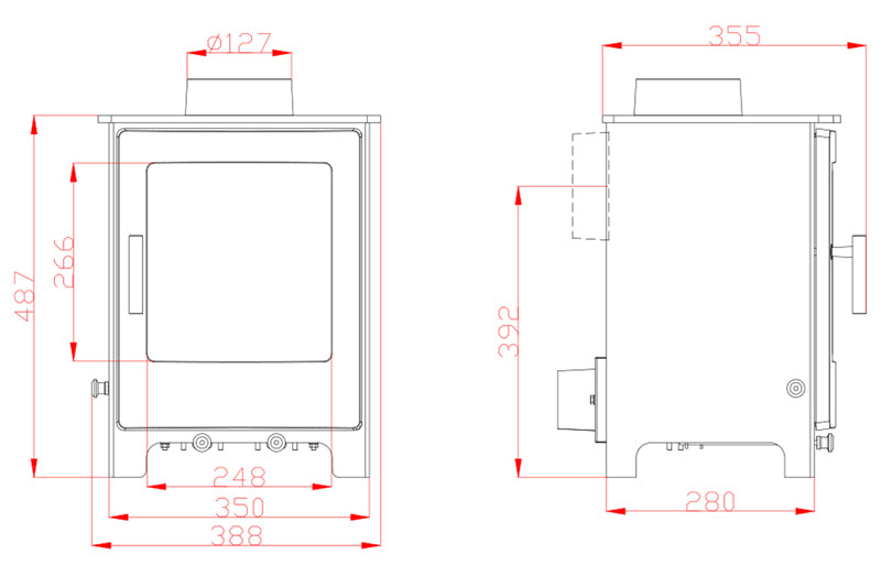 Woodford Lowry 5 Multifuel Ecodesign Stove