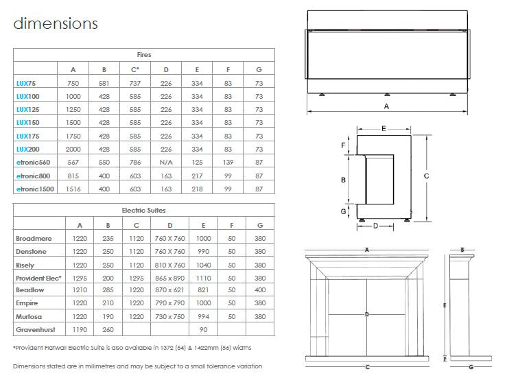 Solution Fires Lux 150 Electric Fireplace