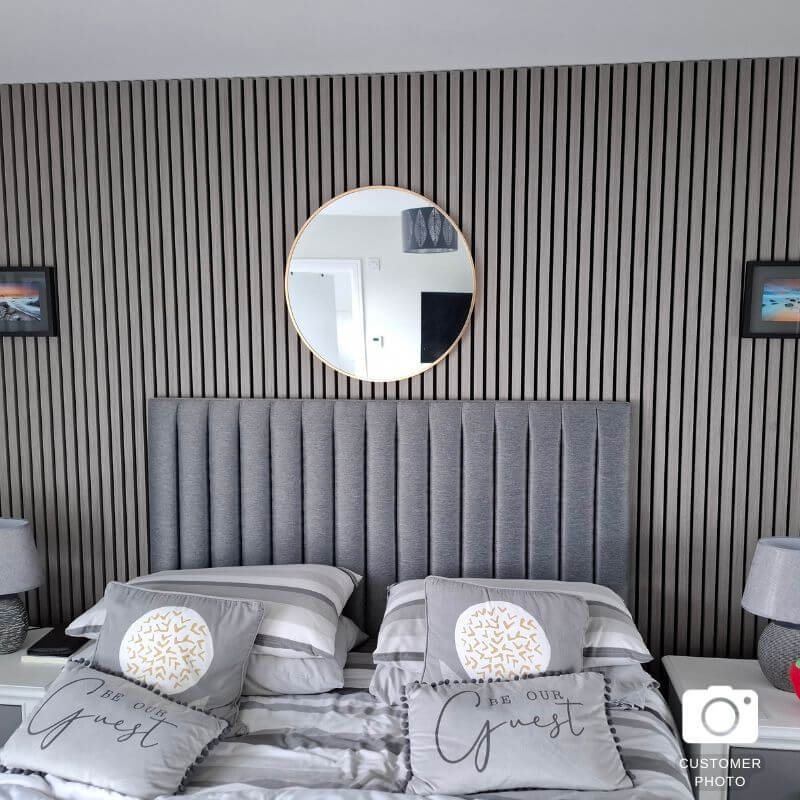 STRIVO Premium Grey Oak Acoustic Slat Wall Panel