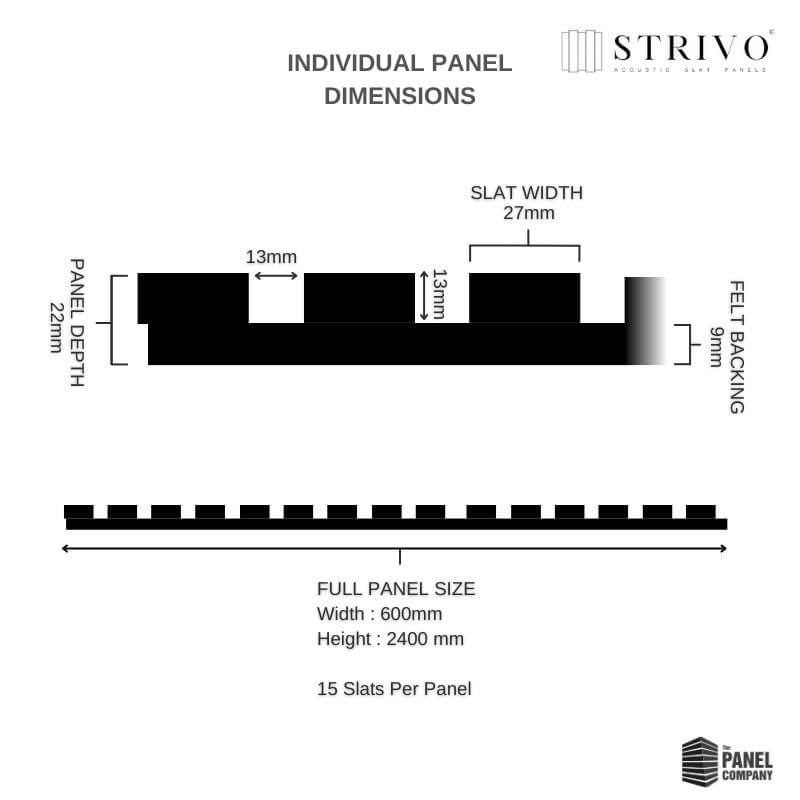 STRIVO Acoustic Slat Panel - Natural Ash