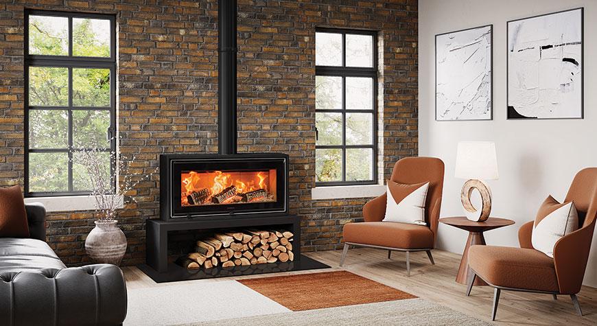 Studio Air 2 Freestanding Wood Burning Fire