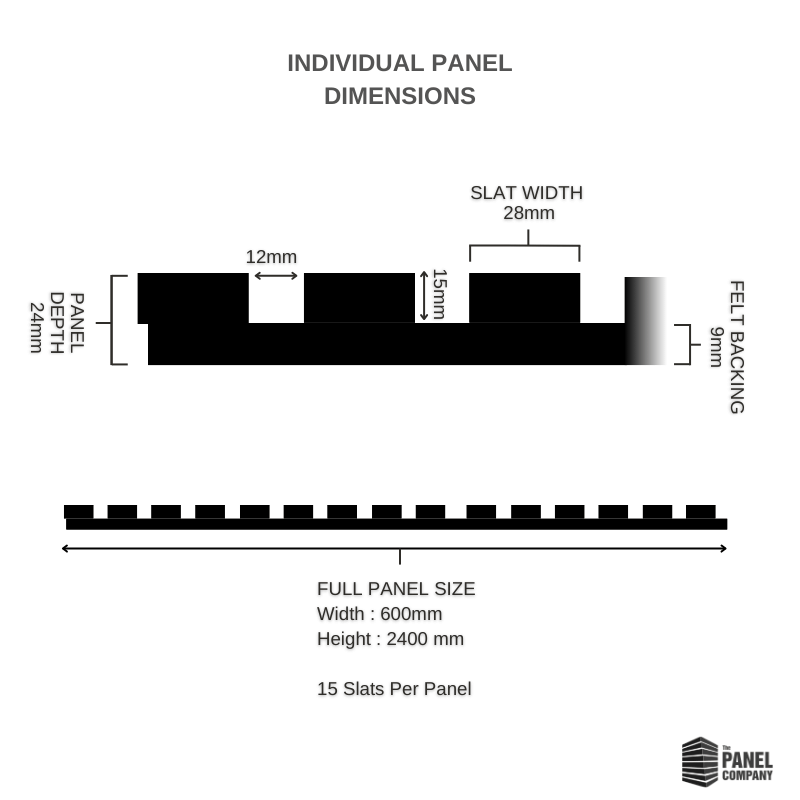 STRIVO Premium White Acoustic Slat Wall Panel