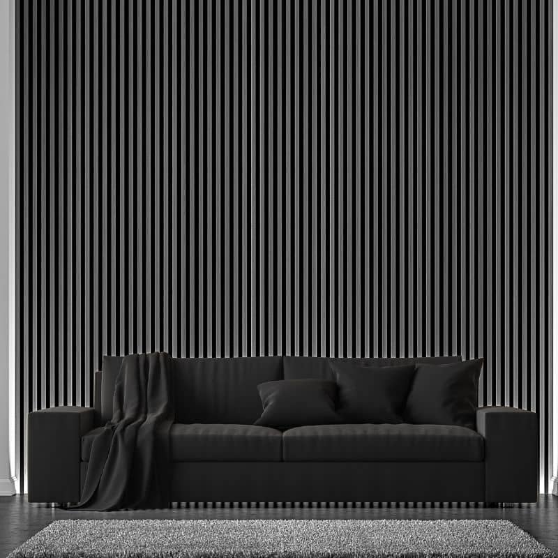 STRIVO Premium Charcoal Acoustic Slat Wall Panel