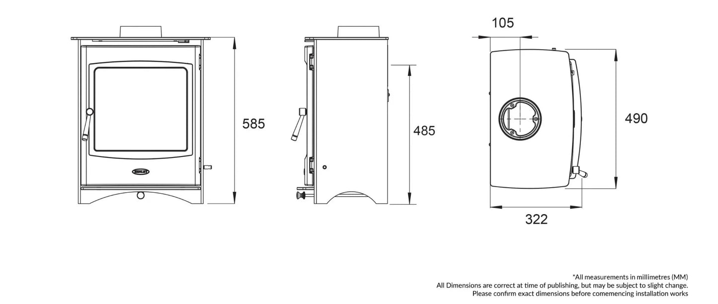 Henley Lincoln 5 Multi-Fuel Stove Eco & Defra