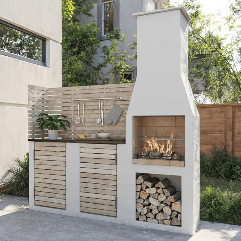 The Hale Outdoor Fireplace Kitchen Package