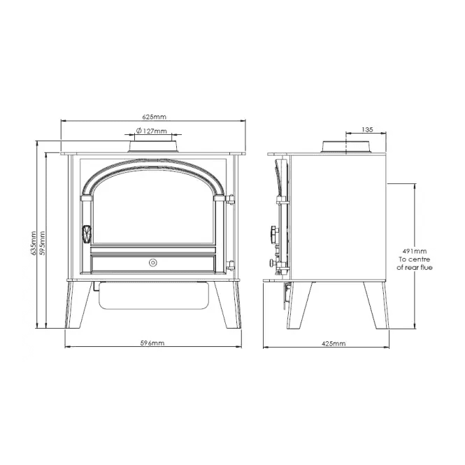 Consort 7 Natural Gas (Double Door) – Hunter Stoves