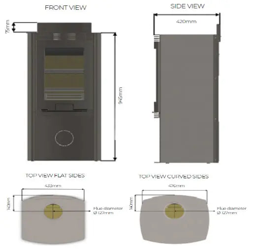 Di Lusso R4 Euro Eco Wood Burning Stove