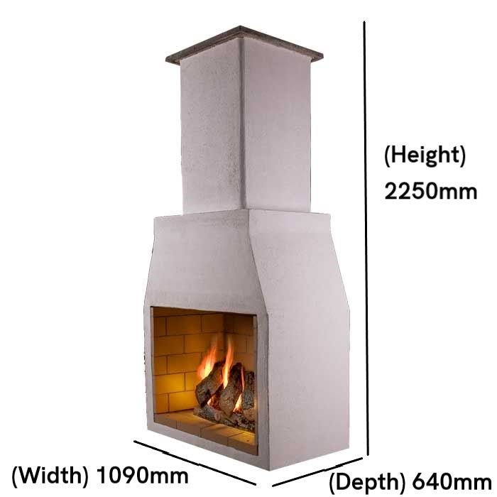 The Isokern Garden 950 Outdoor Fireplace