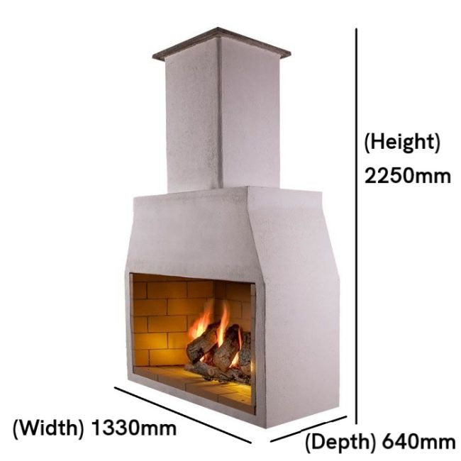 The Isokern Garden 1200 Outdoor Fireplace