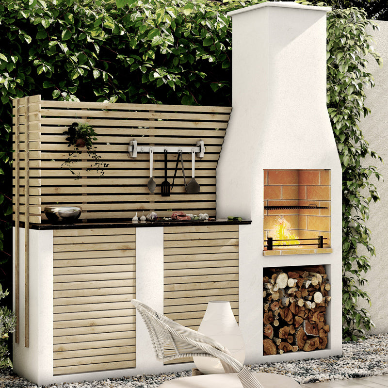 The Hale Outdoor Fireplace Kitchen Package