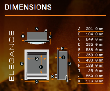 British Fires Sway 16" Inset Electric Fire - Camden Fires