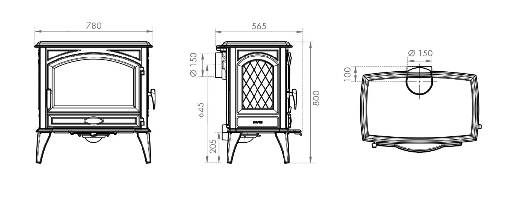 Dovre 760 WD Clean Burn Wood Burning Stove