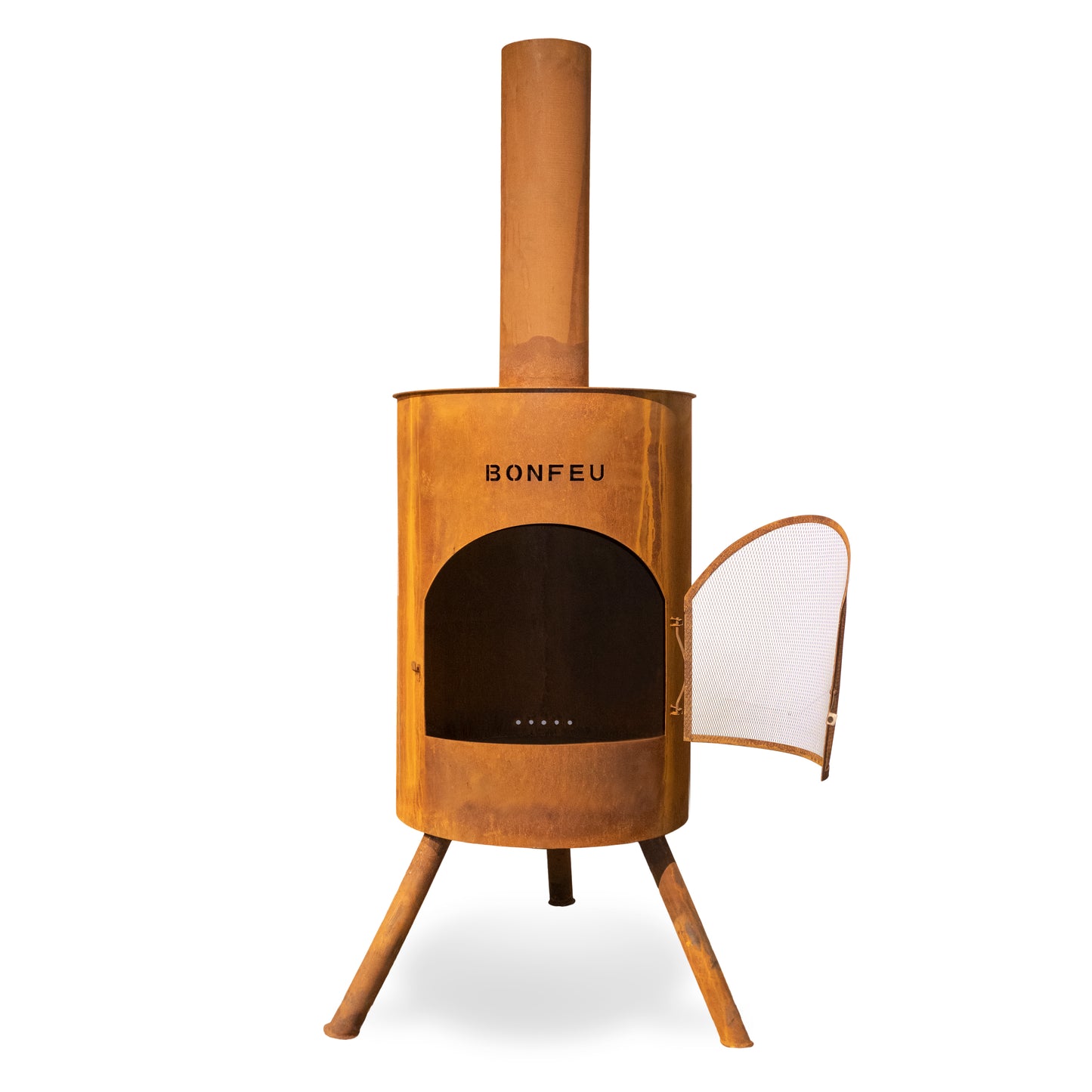 BonFeu BonTon corten outdoor fireplace patio heating