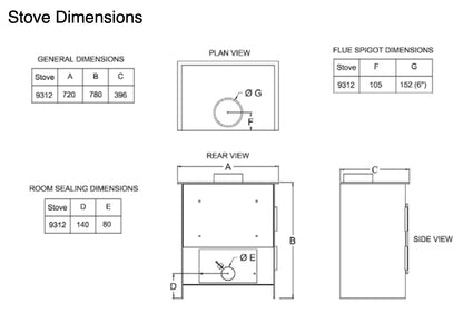 Burley Bosworth 9312 Wood Burning Stove