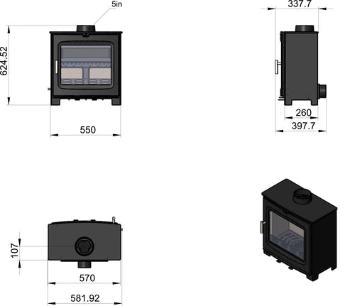 Woodford Chadwick 8 Wood Burning / Multi Fuel Stove