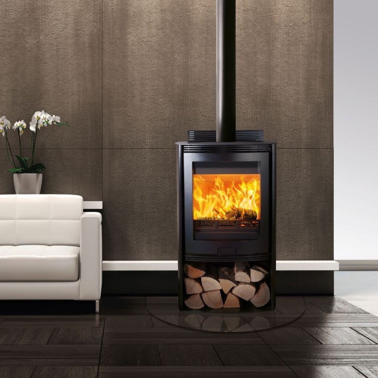 Di Lusso R5 Euro Eco with Curved Black Sides - Camden Fires