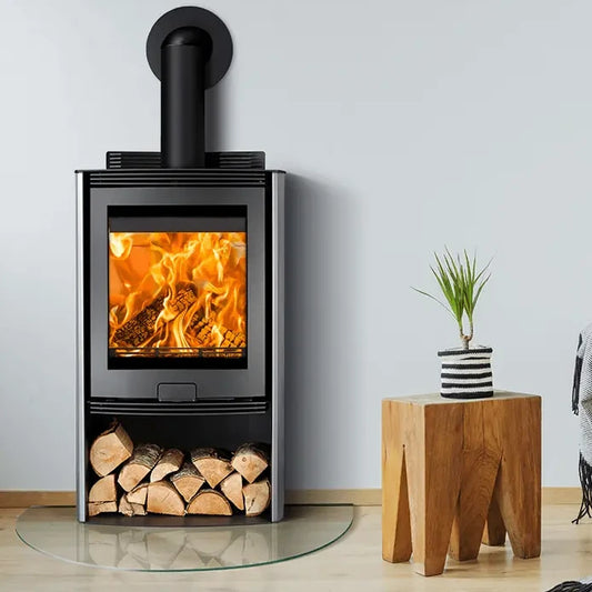 R5 Euro Eco with Curved Stainless Sides – Hunter Stoves