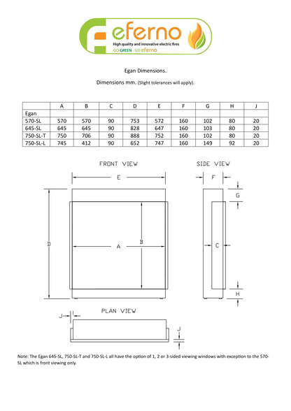 Tudor EL Suite Flat Wall Fix Electric Fire