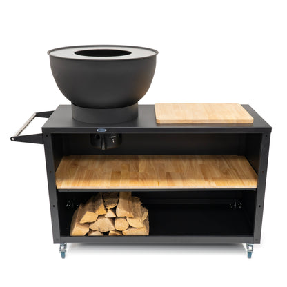 HEAT Trolle outdoor kitchen plancha grill with storage