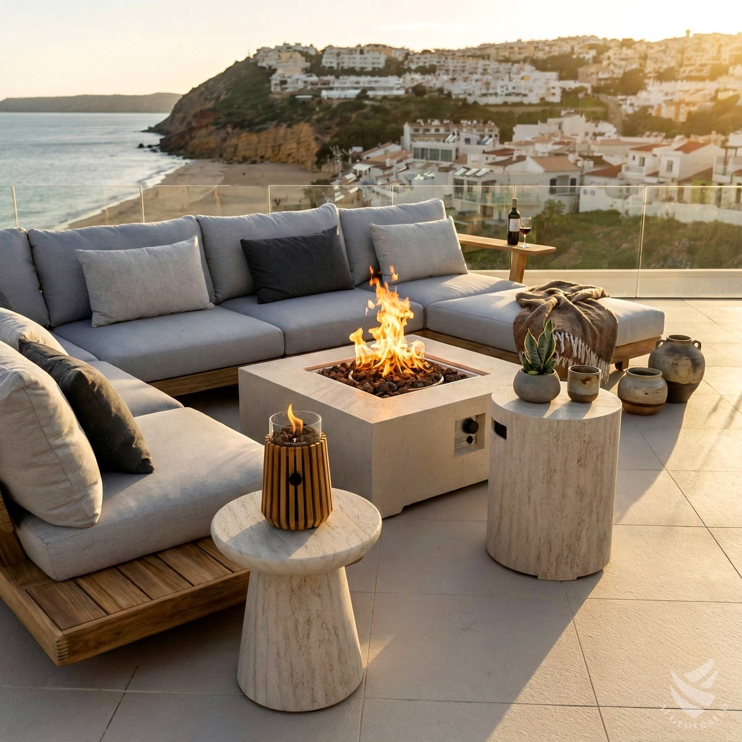 Cocoon Estate Square 88 Fire Pit Table