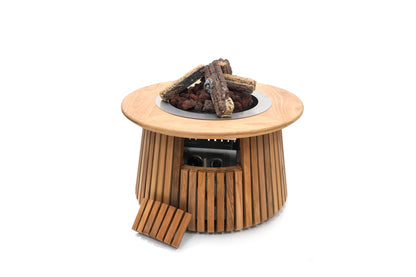 Lagune Round 60 gas fire table garden seating