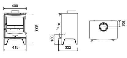 Cast Tec Horizon 5 Eco Multi Fuel Defra Approved Eco Stove