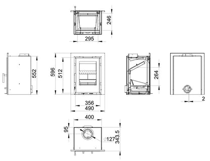 Woodford Lovell C400 Inset Stove