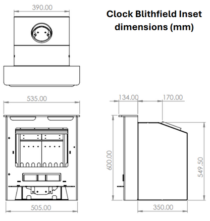 Clock Blithfield Inset Multifuel