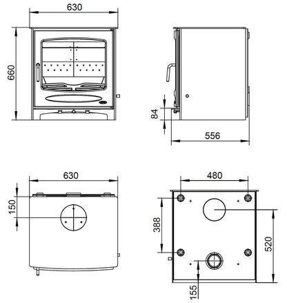 Henley Sherwood 21 Eco Multi-Fuel Boiler Stove