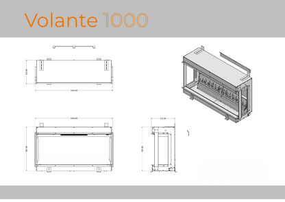 Evonic Volante 1000 Hole in the Wall Electric Fire