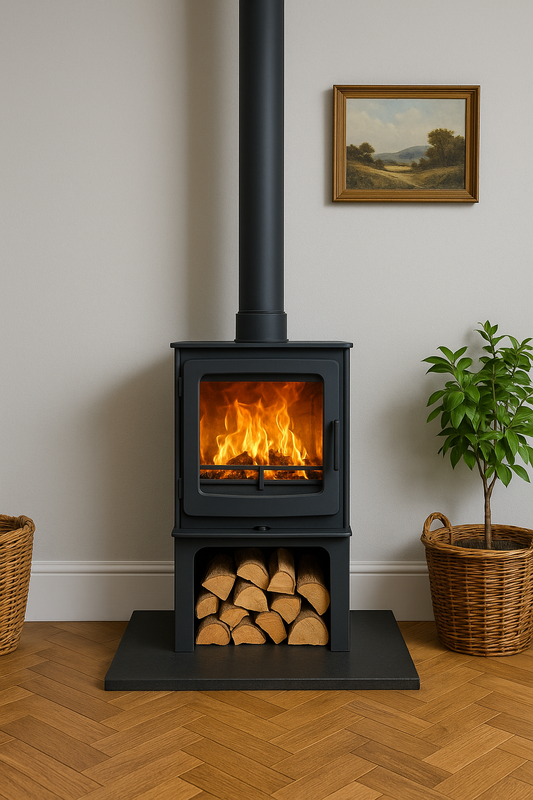 Woodford Carrington 5 Multifuel EcoDesign Stove with Log Store