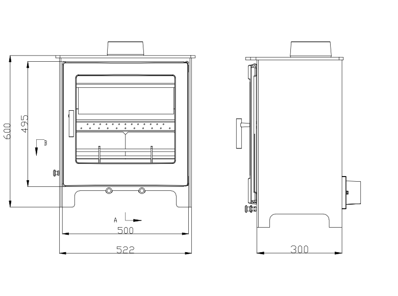 Woodford Turing 5XL Wood Burning / Multifuel Ecodesign Stove