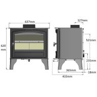 Herald 8 Eco, Single Door – Hunter Stoves - Camden Fires