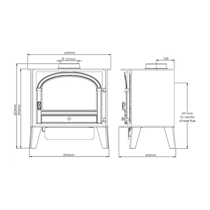 Consort 7 Natural Gas (Double Door) – Hunter Stoves
