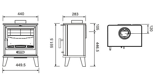 Nevis 5 Edge 5kw Multi-Fuel Eco Defra Approved Stove - FREE HETAS Approved CO Detector