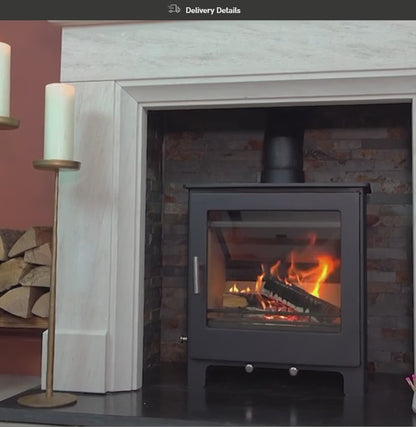 Woodford Lowry 5XL Widescreen Wood Burning / Multifuel Ecodesign Stove