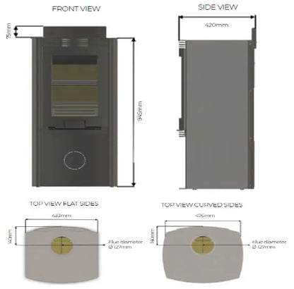 Di Lusso R4 Euro Eco Wood Burning Stove