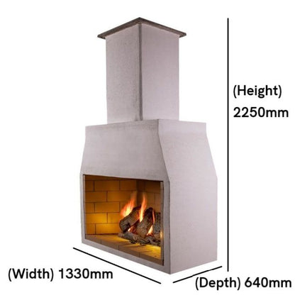 The Isokern Garden 1200 Outdoor Fireplace
