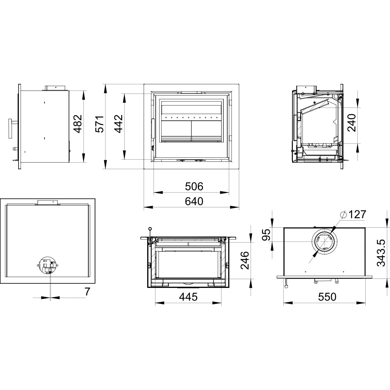 Woodford Lovell C500 Inset Stove