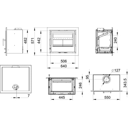 Woodford Lovell C500 Inset Stove